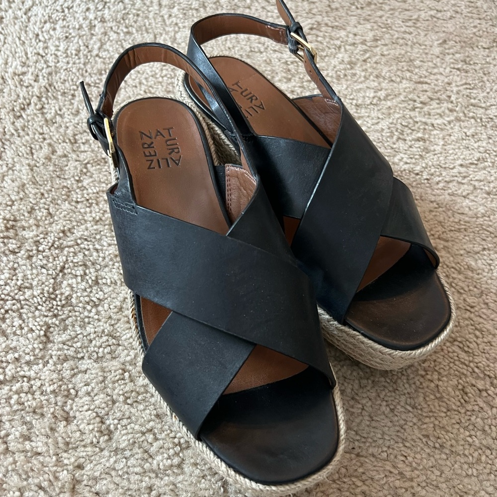 Black Naturalizer wedges, like new!